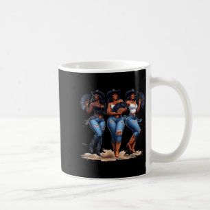 Black History Month Cowgirl Western Afro Black Wom Coffee Mug