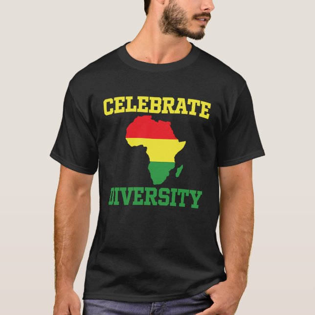 Black History Month Decorations Celebrate Diversit T-Shirt (Front)