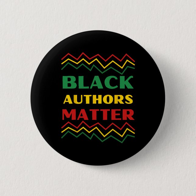 Black History Month Design - Black Authors Problem 6 Cm Round Badge (Front)
