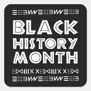 Black History Month Designs African Graphic Square Sticker