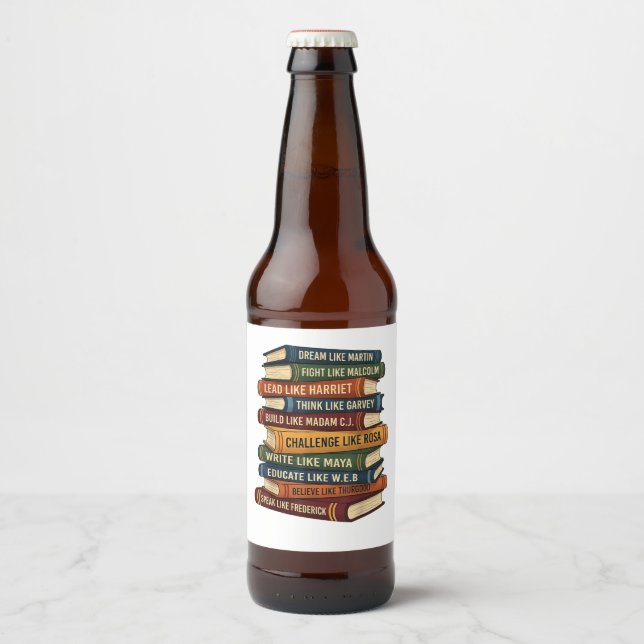 Black History Month Dream Beer Bottle Label (Front)