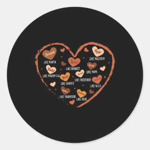 Black History Month Dream Like Martin African Lead Classic Round Sticker