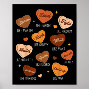 Black History Month Dream Like Martin African Lead Poster