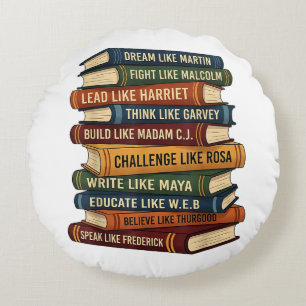 Black History Month Dream Round Cushion