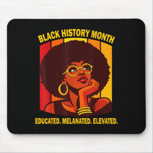 Black history month educated melanated elevated mouse mat