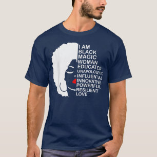 Black History Month Educated Motivated Melanated B T-Shirt