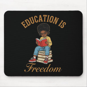 Black History Month Education Freedom Books Teache Mouse Mat