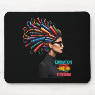 Black History Month Education Is Freedom Black Tea Mouse Mat