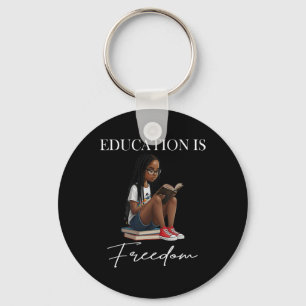 Black History Month Education Is Freedom Books Bla Key Ring