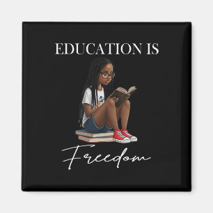 Black History Month Education Is Freedom Books Bla Magnet