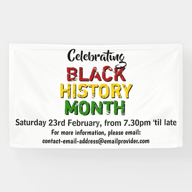 BLACK HISTORY MONTH Event Party Celebration Banner (Horizontal)
