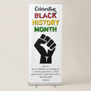 BLACK HISTORY MONTH Event Party Celebration V2 Retractable Banner
