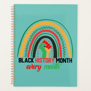 Black History Month Every Month Patriotic African  Planner