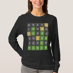 Black History Month Feminist Women Online Word Gam T-Shirt