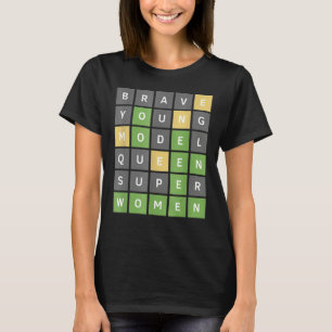 Black History Month Feminist Women Online Word Gam T-Shirt