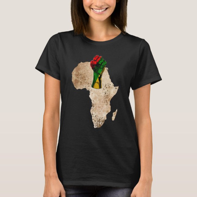 Black History Month Fist African Afro Pride Women  T-Shirt (Front)