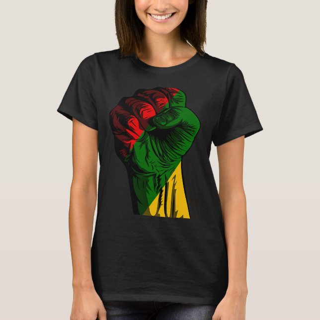Black History Month Fist Black Power Africa Women  T-Shirt (Front)