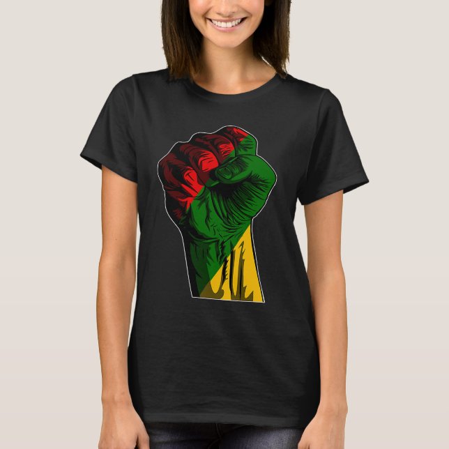 Black History Month Fist Black Power Africa Women  T-Shirt (Front)