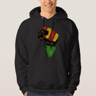 Black History Month Fist Black Power African Women Hoodie