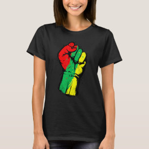 Black History Month Fist Black Power African Women T-Shirt
