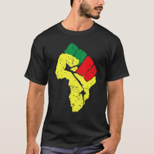 Black History Month Fist Black Power African Women T-Shirt