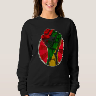 Black History Month Fist Gift Women Men Kids Sweatshirt