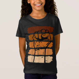 Black History Month Fist Gift Women Men Kids T-Shirt