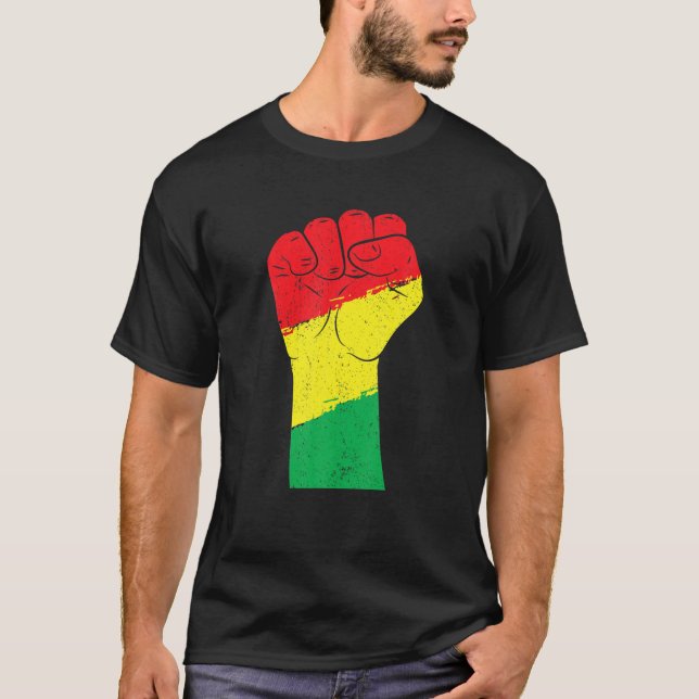 Black History Month Fist Gift Women Men Kids T-Shirt (Front)