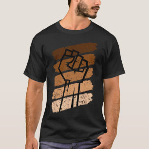 Black History Month Fist Vintage Women Boy Girl Ki T-Shirt