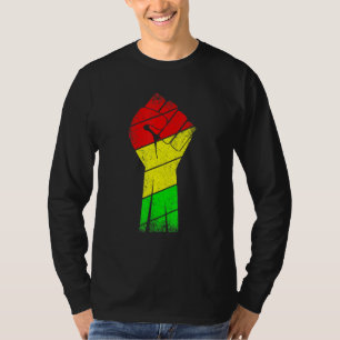 Black History Month Fist Women Men Kids 4 T-Shirt