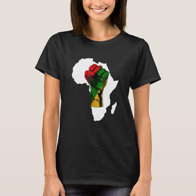 Black History Month Fist Women Men Kids T-Shirt (Front)