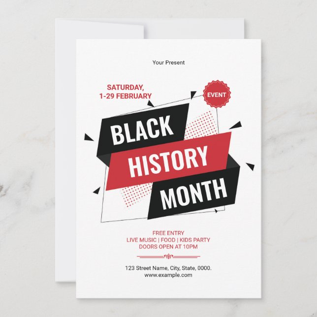Black History Month Flyer Template (Front)