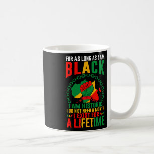 Black History Month For As Long As I Am Black I Am Coffee Mug