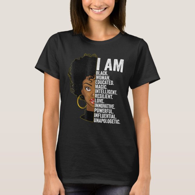 Black History Month For Women Black African Americ T-Shirt (Front)