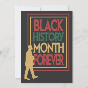 Black History Month Forever Typography Holiday Card