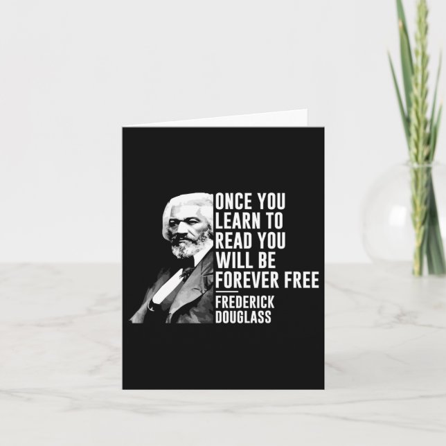 Black History Month Frederick Dougl Quote Blm  Card (Front)