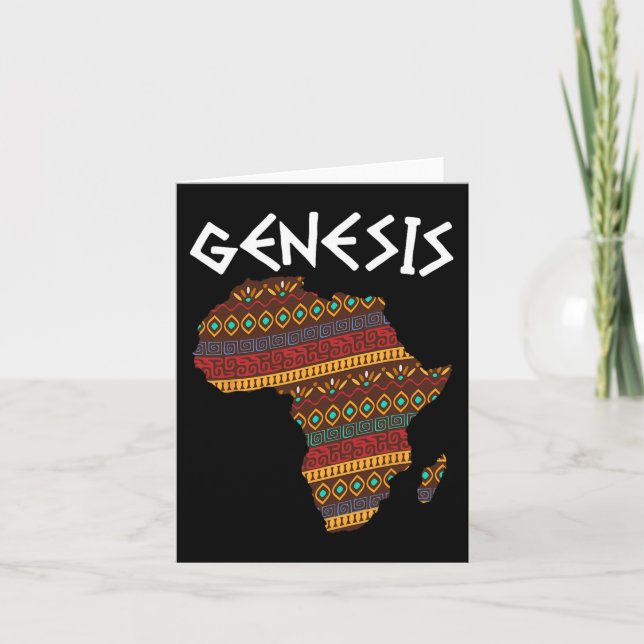 Black History Month Genesis Proud Africa African A Card (Front)