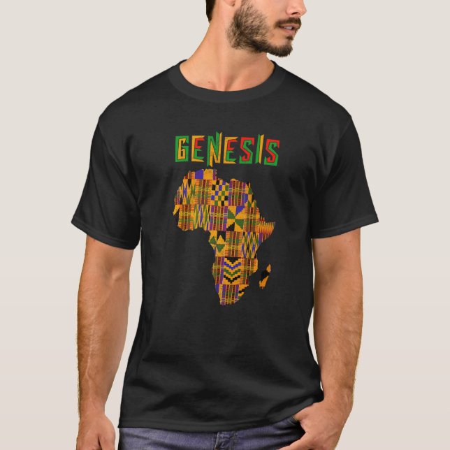 Black History Month Genesis Proud American Africa  T-Shirt (Front)