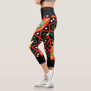 Black History Month Geography  Capri Leggings