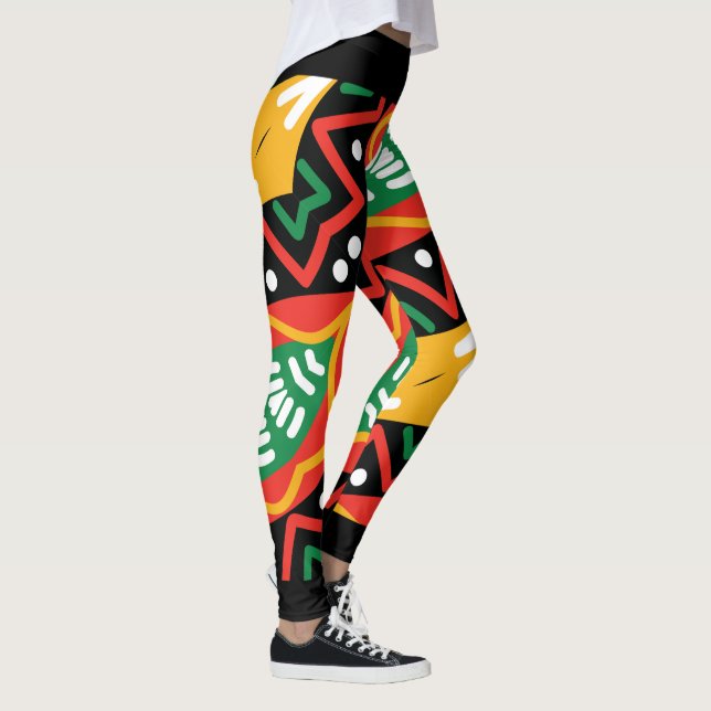 Black History Month Geography   Leggings (Right)