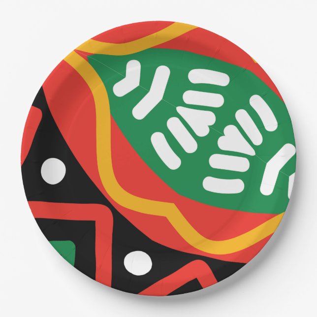 Black History Month Geography  Paper Plate (Front)