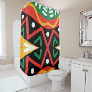 Black History Month Geography Shower Curtain