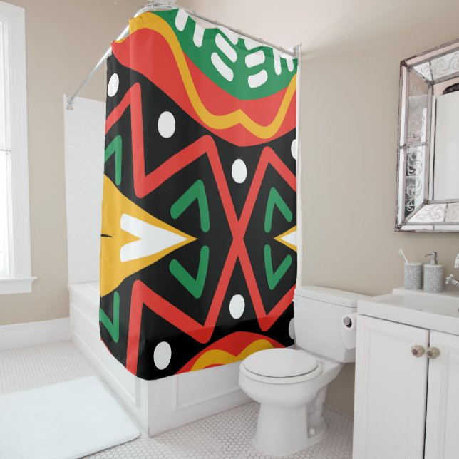 Black History Month Geography   Shower Curtain (In Situ)