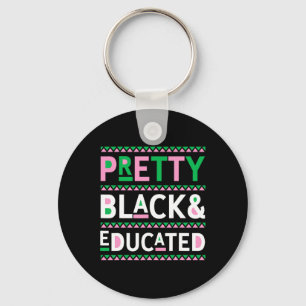 Black History Month Gifts Pretty Black And Educate Key Ring