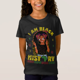 Black History Month Girls African Woman Afro Ameri T-Shirt