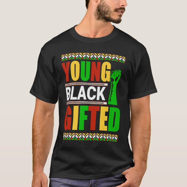 Black History Month Girls Boys Young Black ed  2 T-Shirt (Front)