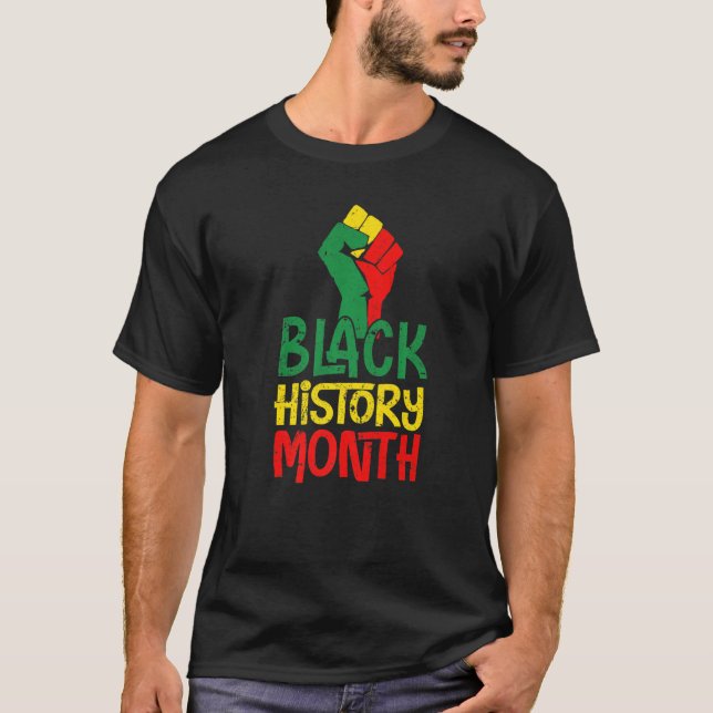 Black History Month Hand African American Pride Wo T-Shirt (Front)