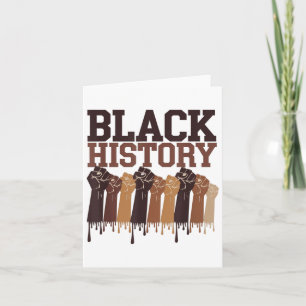 Black History Month Hands Symbol Afro Motivation Card