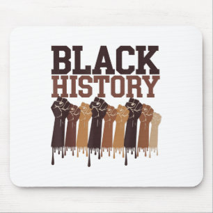 Black History Month Hands Symbol Afro Motivation  Mouse Mat