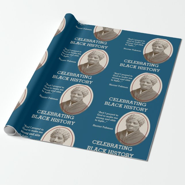 Black History Month HARRIET TUBMAN  Wrapping Paper (Unrolled)